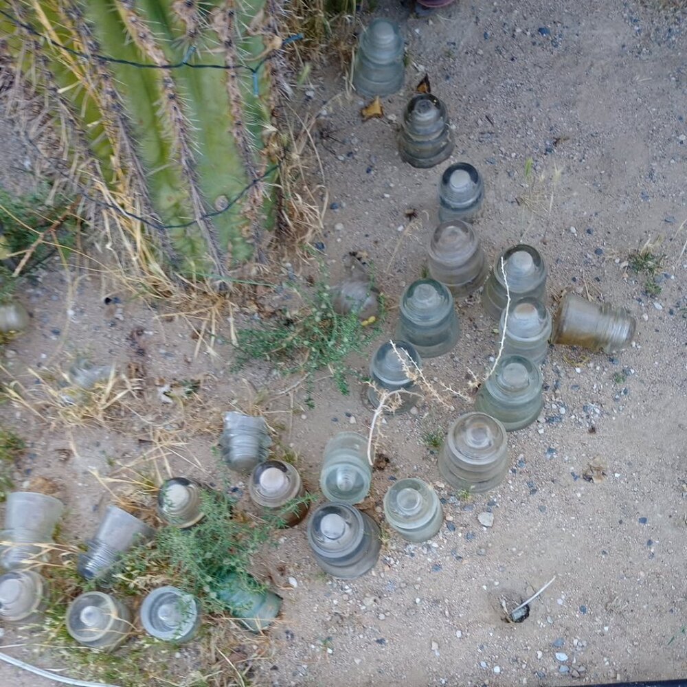 Vintage Glass Electric Insulators